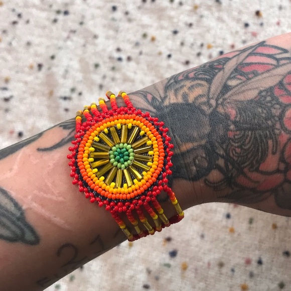 Handmade Woven Beaded Bracelet - Picture 12 of 12